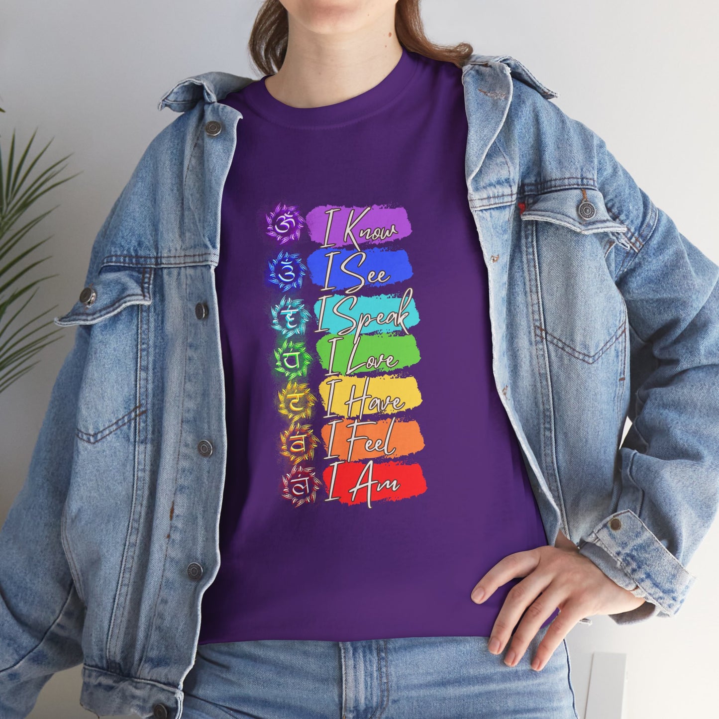 Unisex Heavy Cotton Tee- 7 chakra