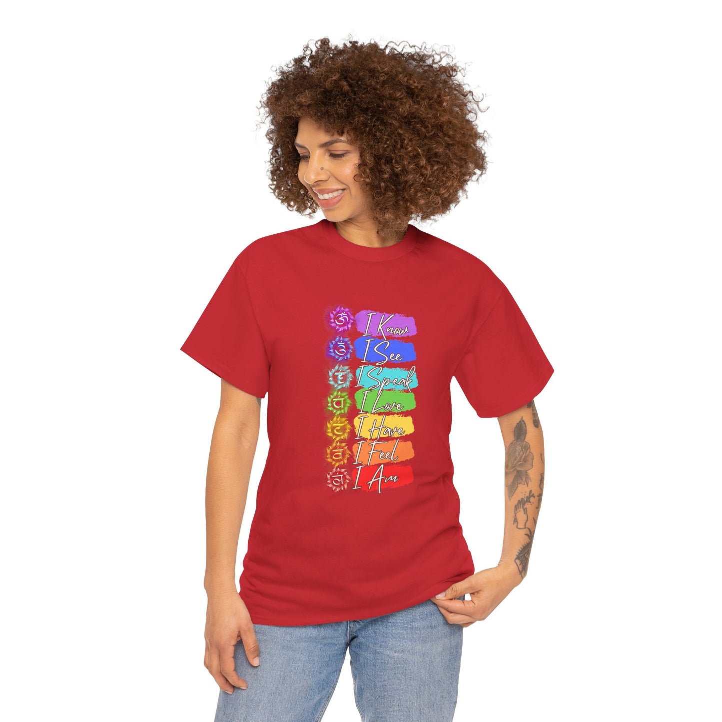 Unisex Heavy Cotton Tee- 7 chakra