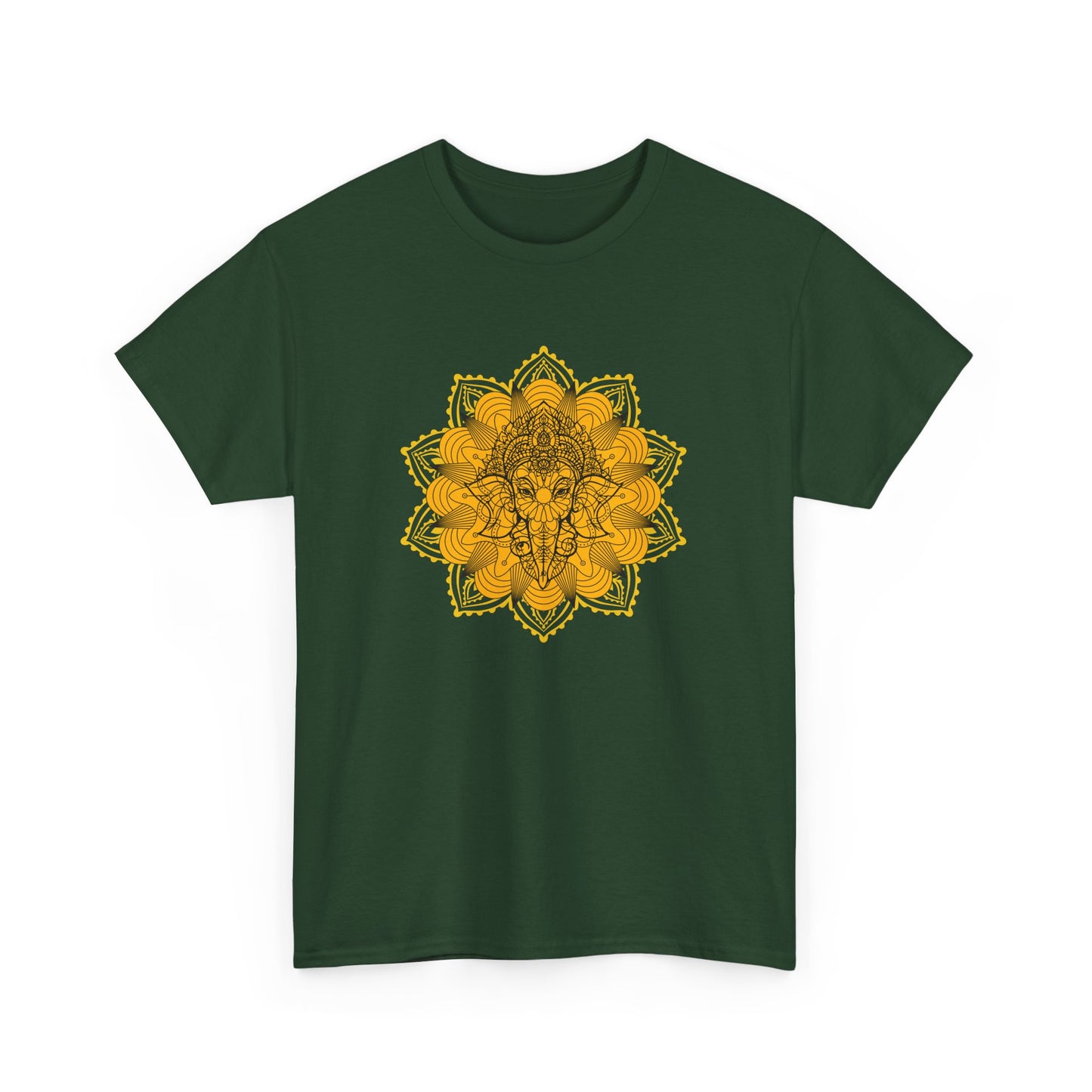 Unisex Heavy Cotton Tee-Ganesha Mandala