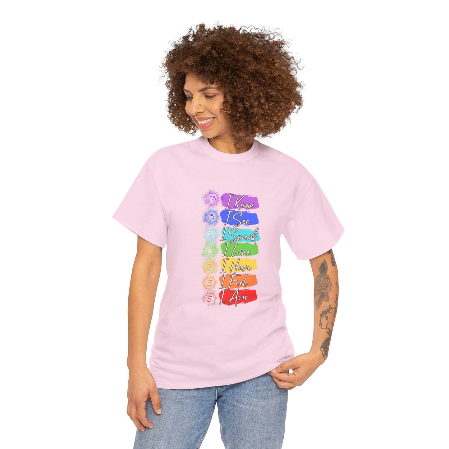 Unisex Heavy Cotton Tee- 7 chakra