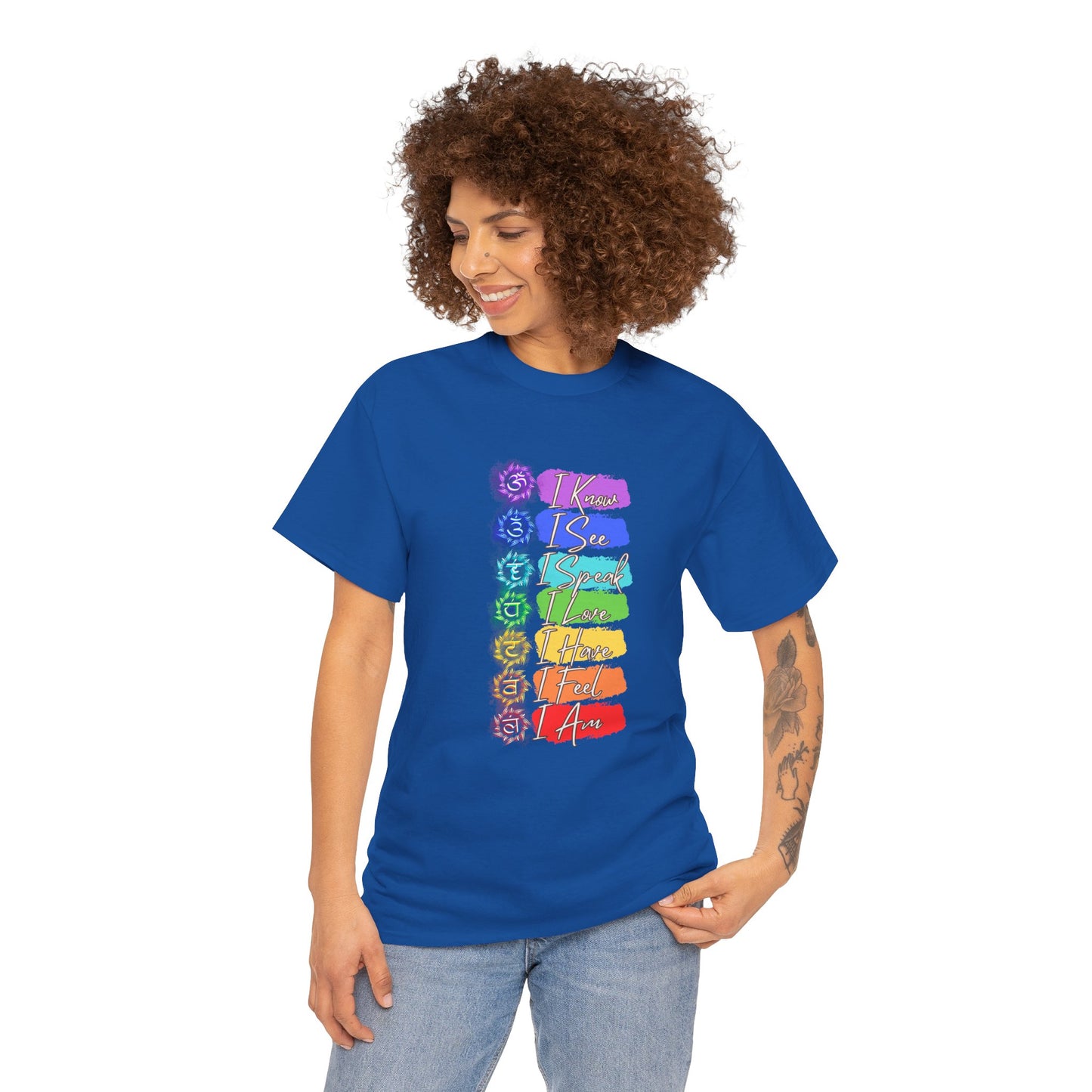 Unisex Heavy Cotton Tee- 7 chakra