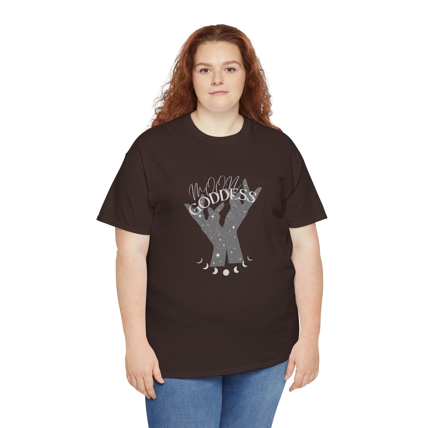 Unisex Heavy Cotton Tee-Moon Goddess 2