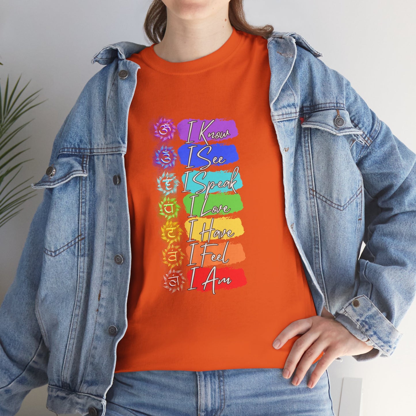 Unisex Heavy Cotton Tee- 7 chakra