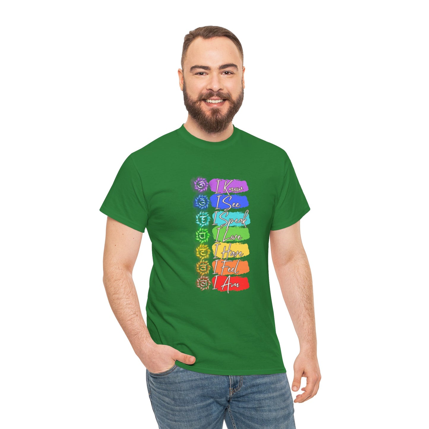 Unisex Heavy Cotton Tee- 7 chakra