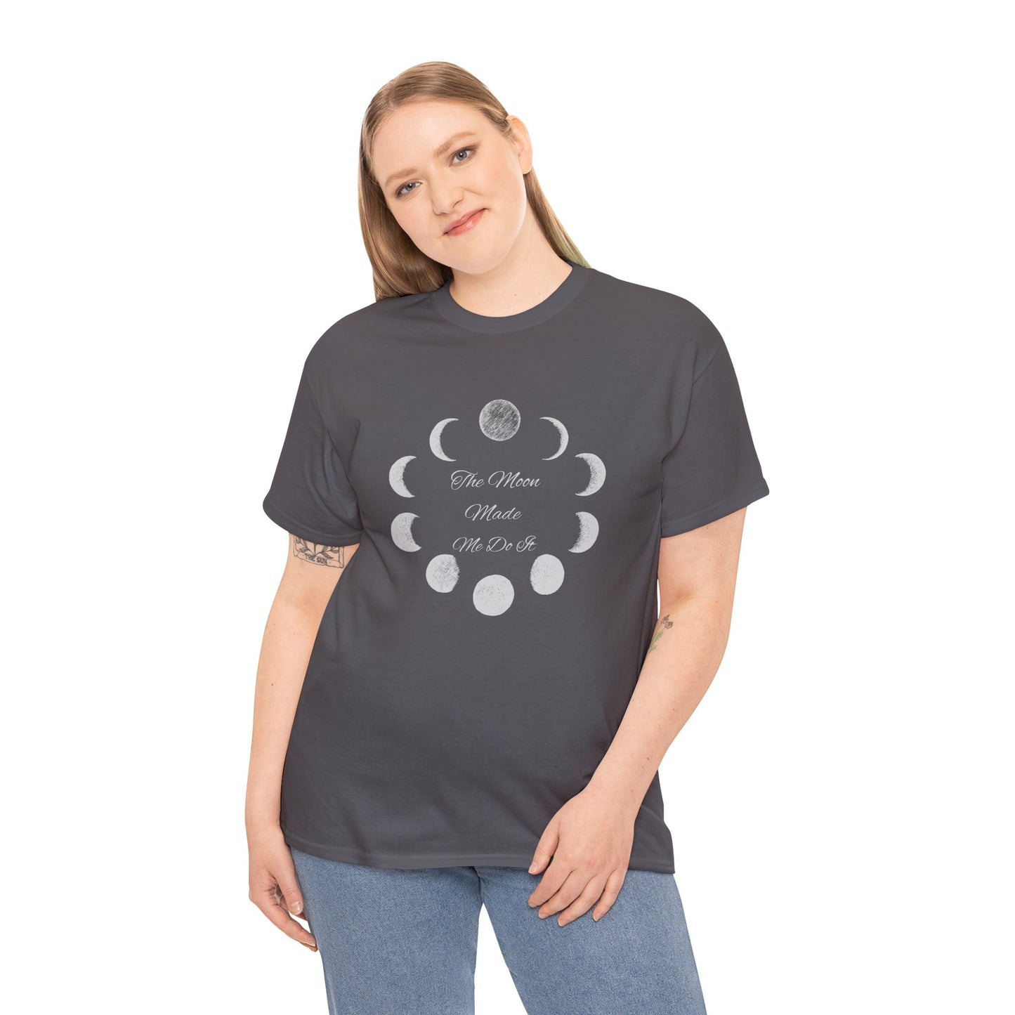 Unisex Heavy Cotton Tee-The Moon Made Me Do It