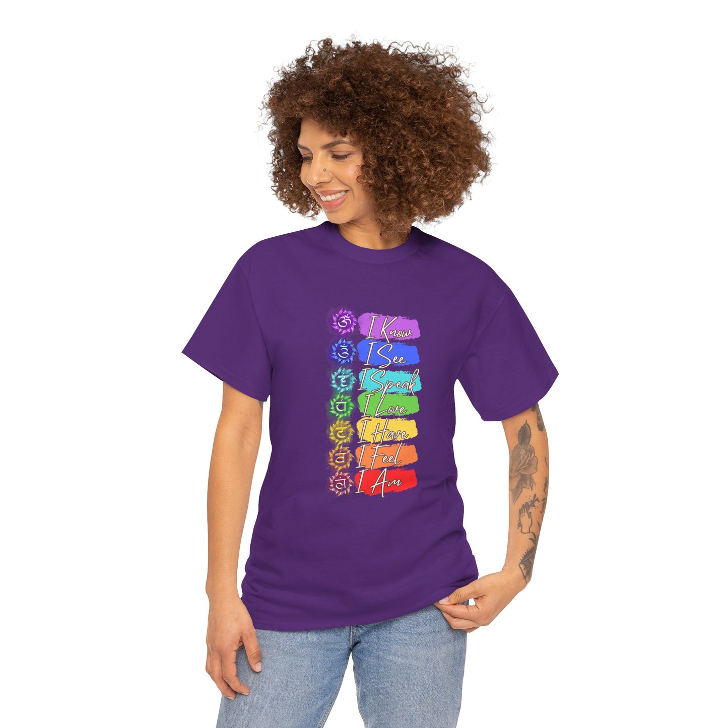Unisex Heavy Cotton Tee- 7 chakra