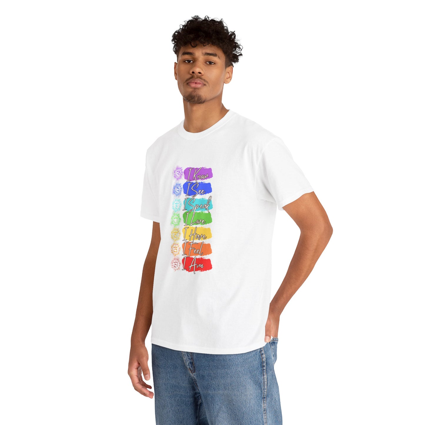 Unisex Heavy Cotton Tee- 7 chakra