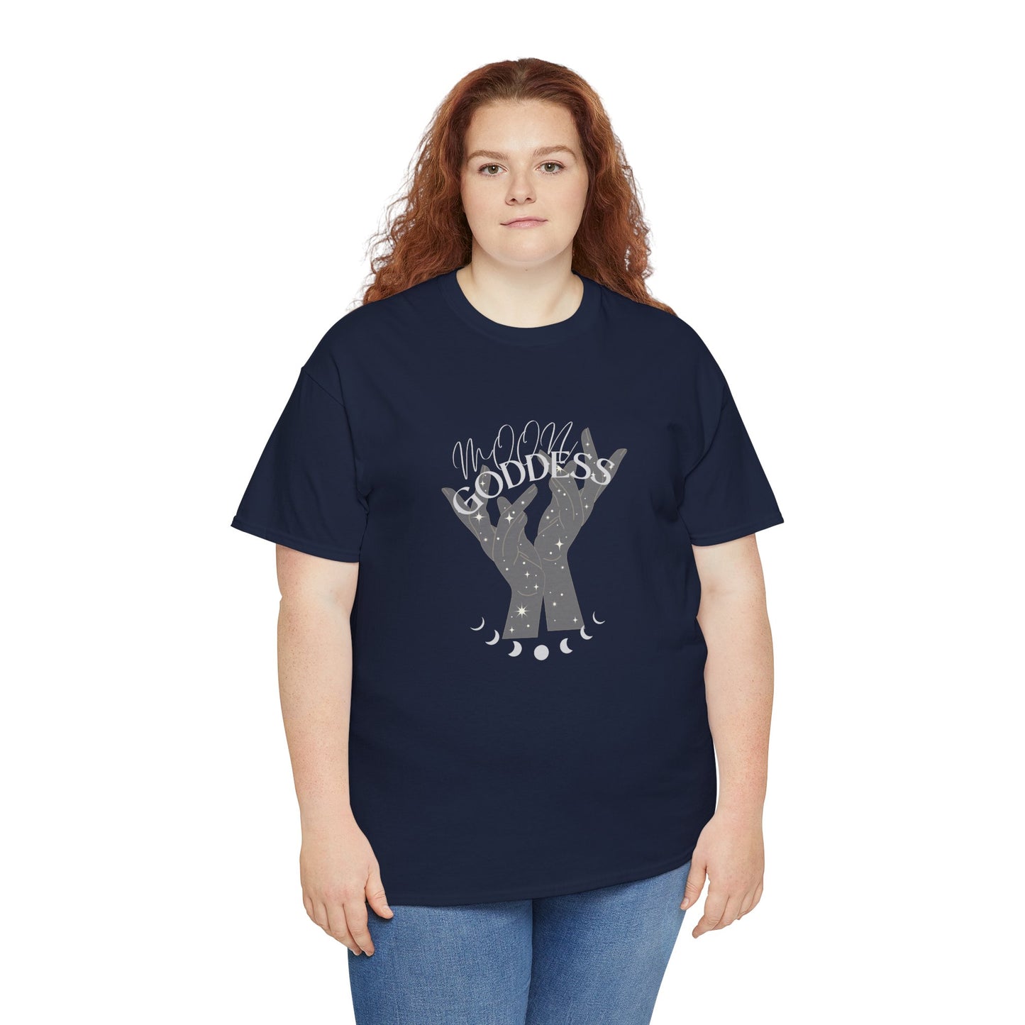 Unisex Heavy Cotton Tee-Moon Goddess 2