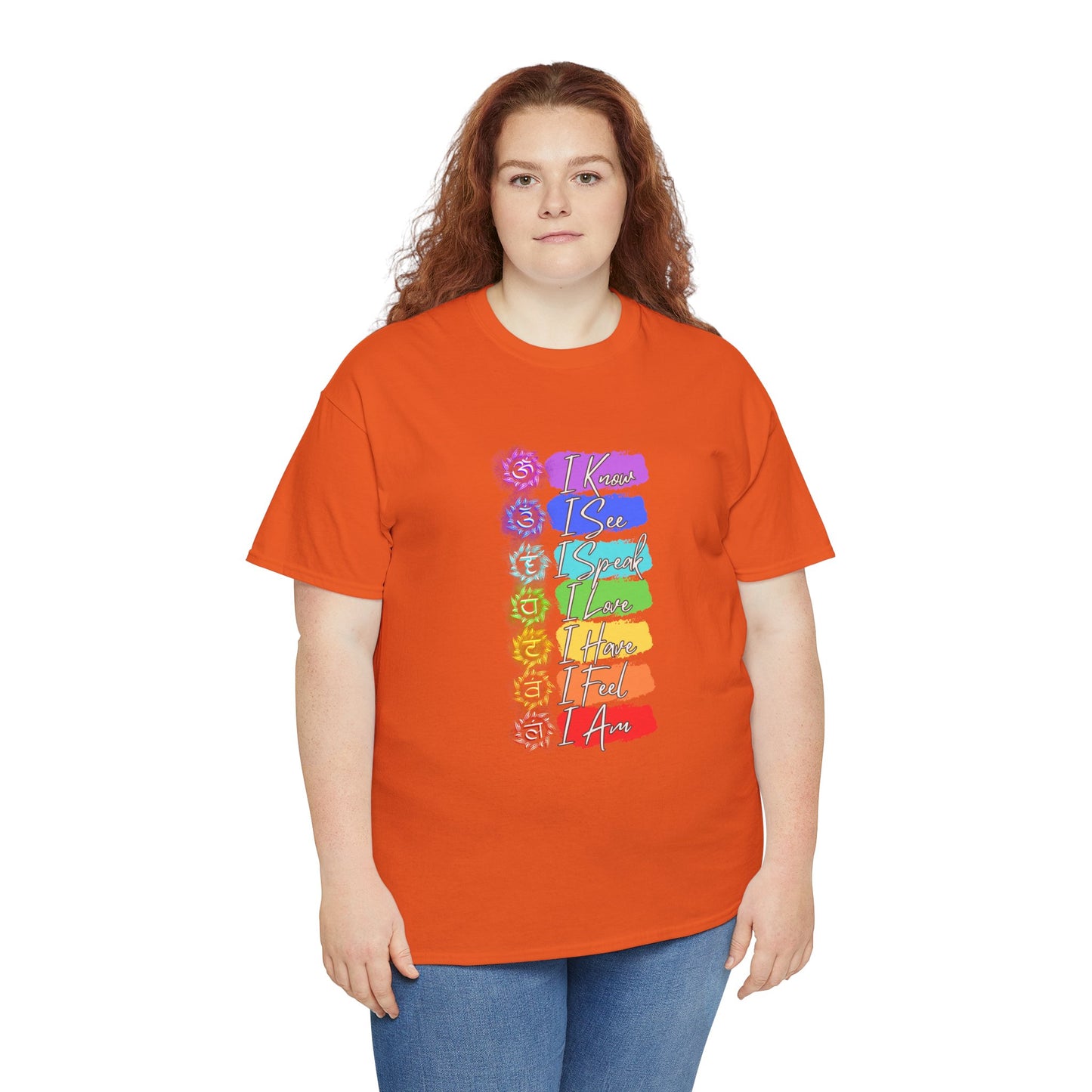 Unisex Heavy Cotton Tee- 7 chakra