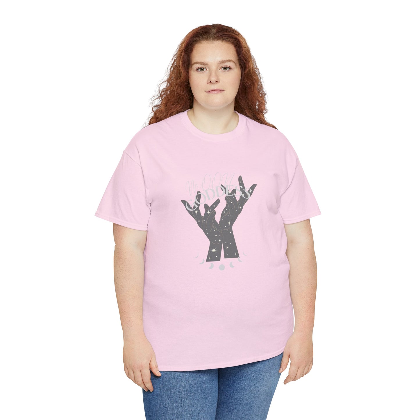 Unisex Heavy Cotton Tee-Moon Goddess 2