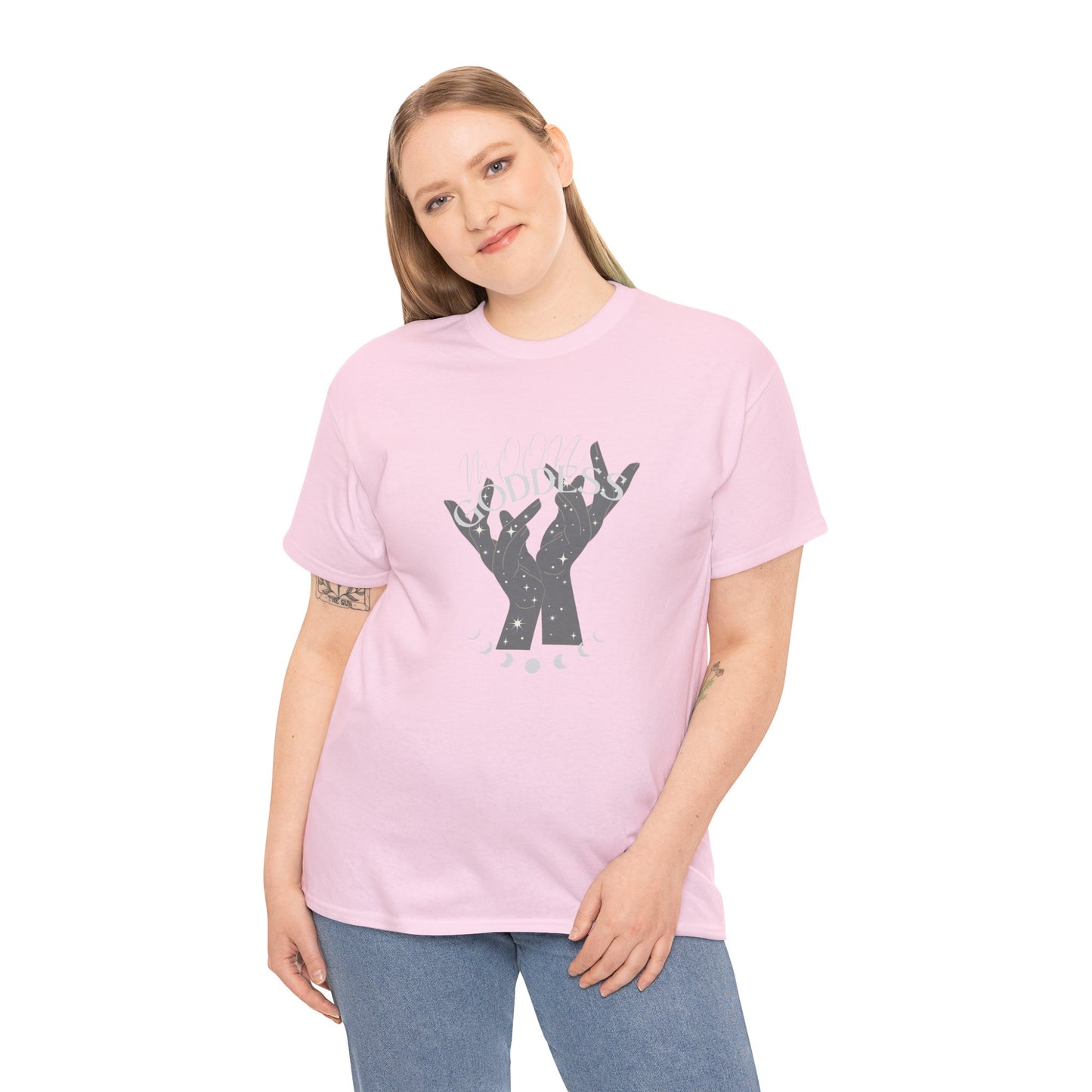Unisex Heavy Cotton Tee-Moon Goddess 2