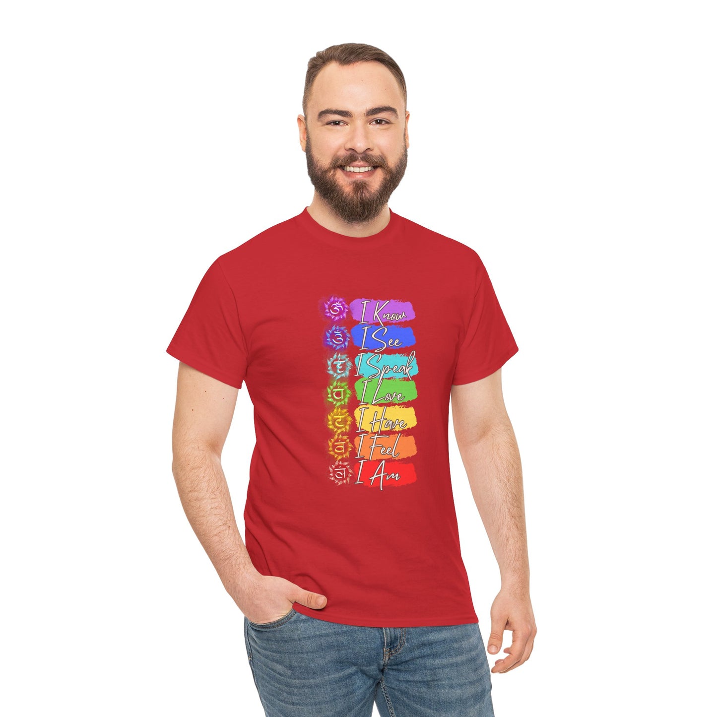 Unisex Heavy Cotton Tee- 7 chakra