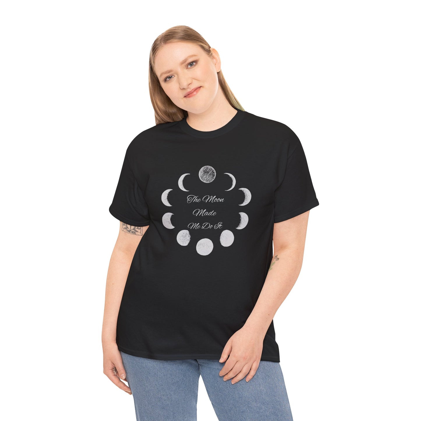 Unisex Heavy Cotton Tee-The Moon Made Me Do It