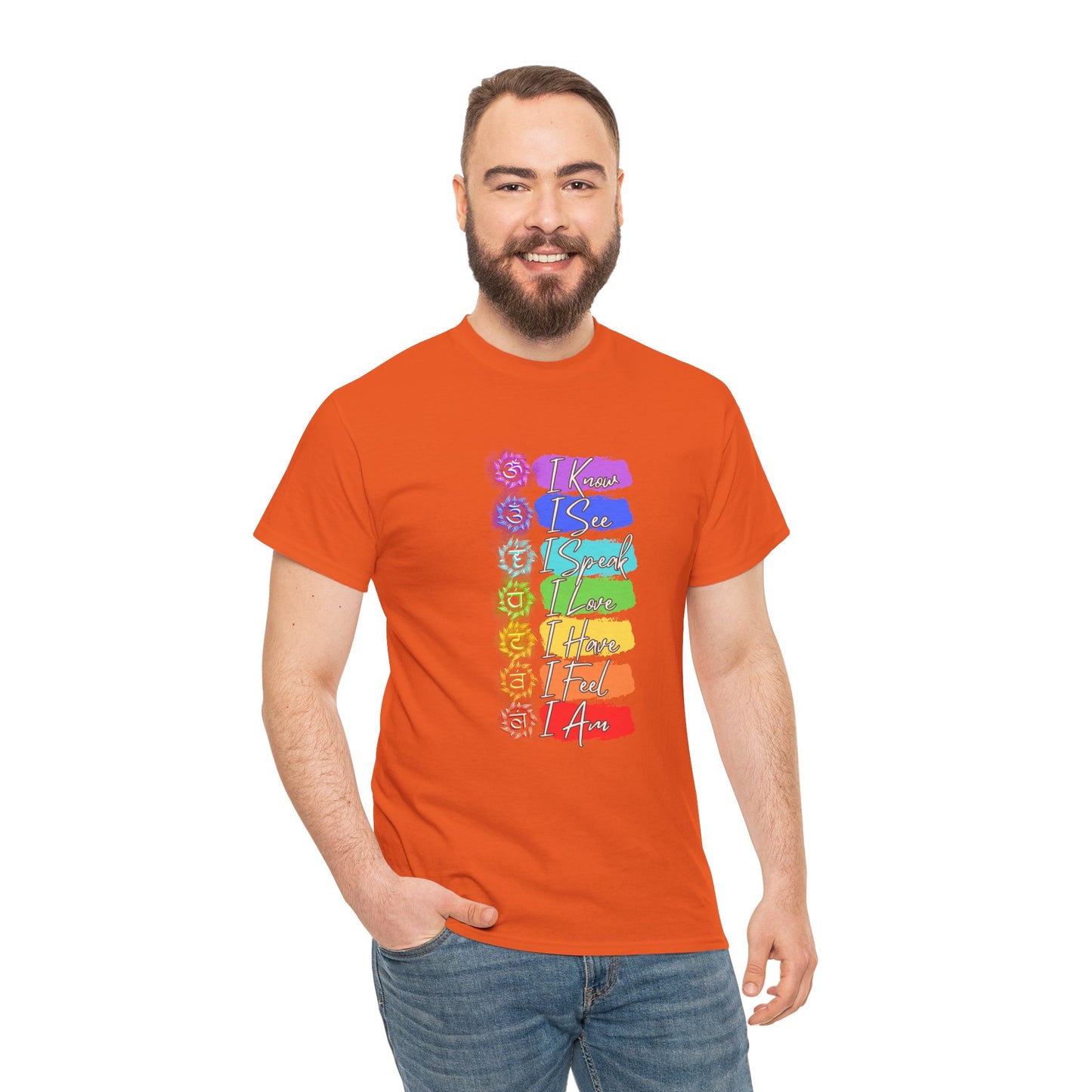 Unisex Heavy Cotton Tee- 7 chakra