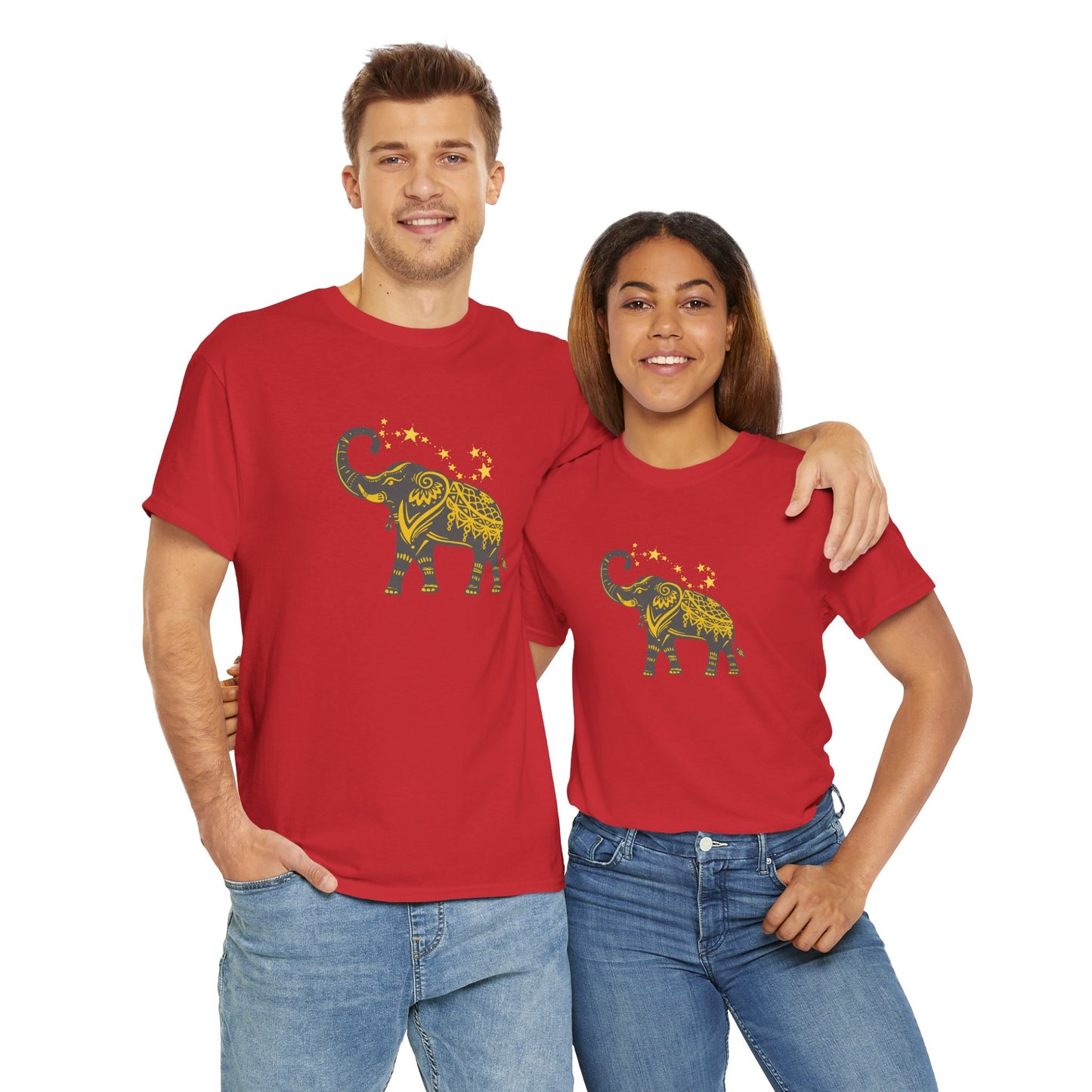 Unisex Heavy Cotton Tee-Lucky Trunk Up