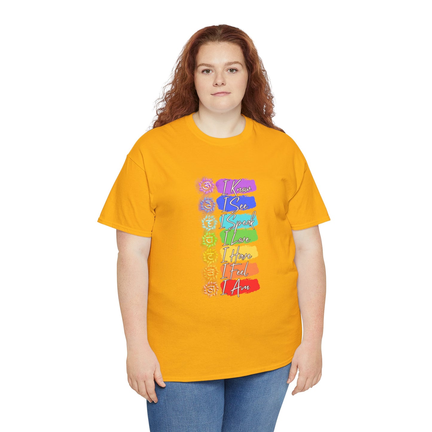 Unisex Heavy Cotton Tee- 7 chakra
