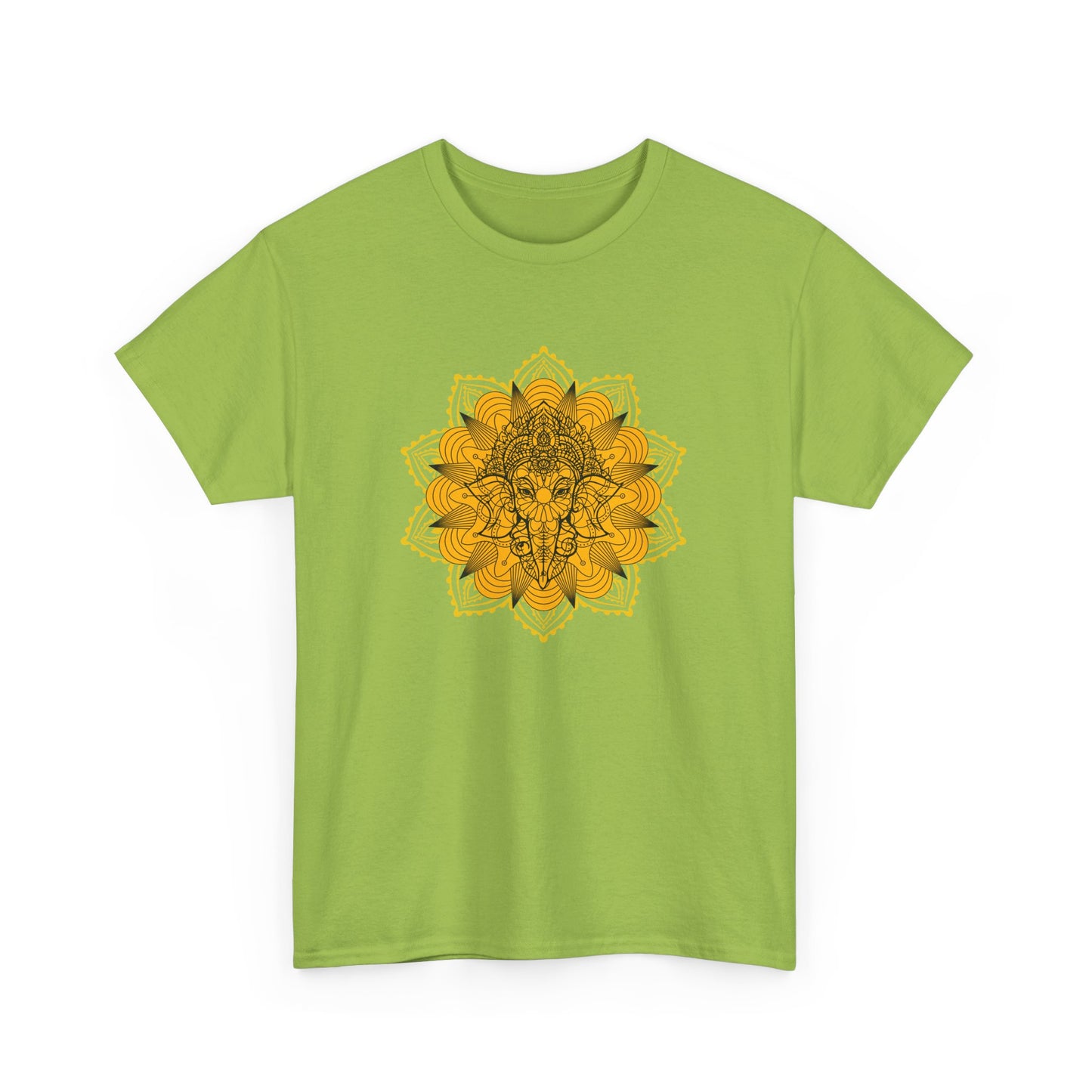 Unisex Heavy Cotton Tee-Ganesha Mandala