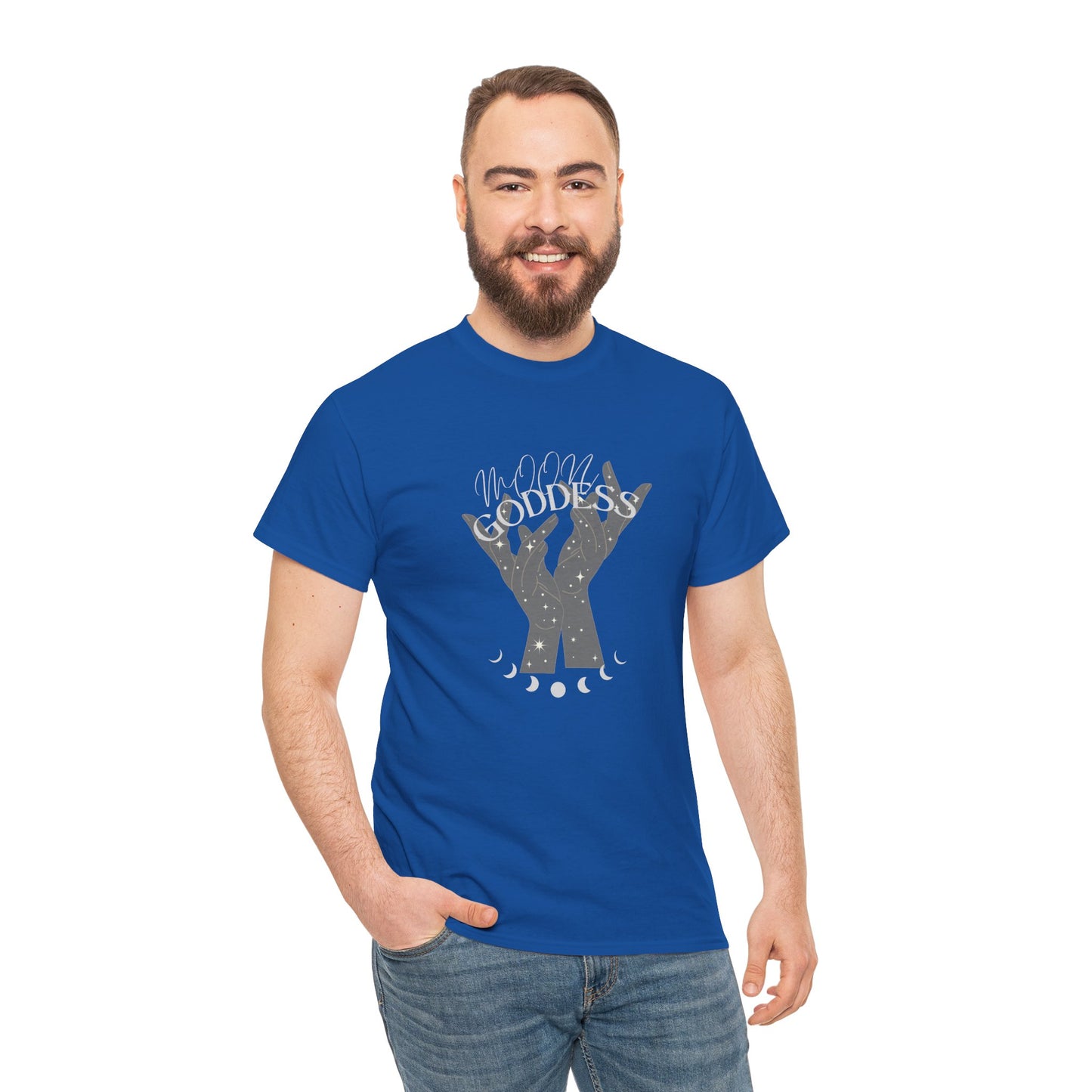 Unisex Heavy Cotton Tee-Moon Goddess 2