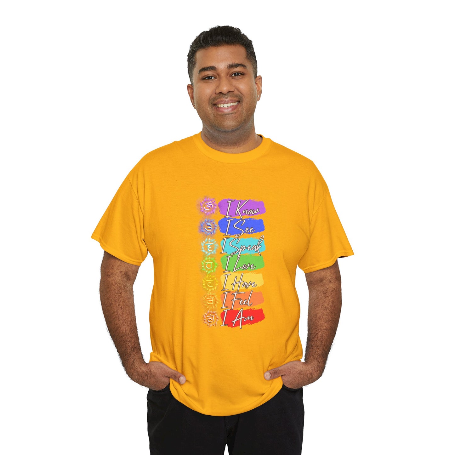 Unisex Heavy Cotton Tee- 7 chakra