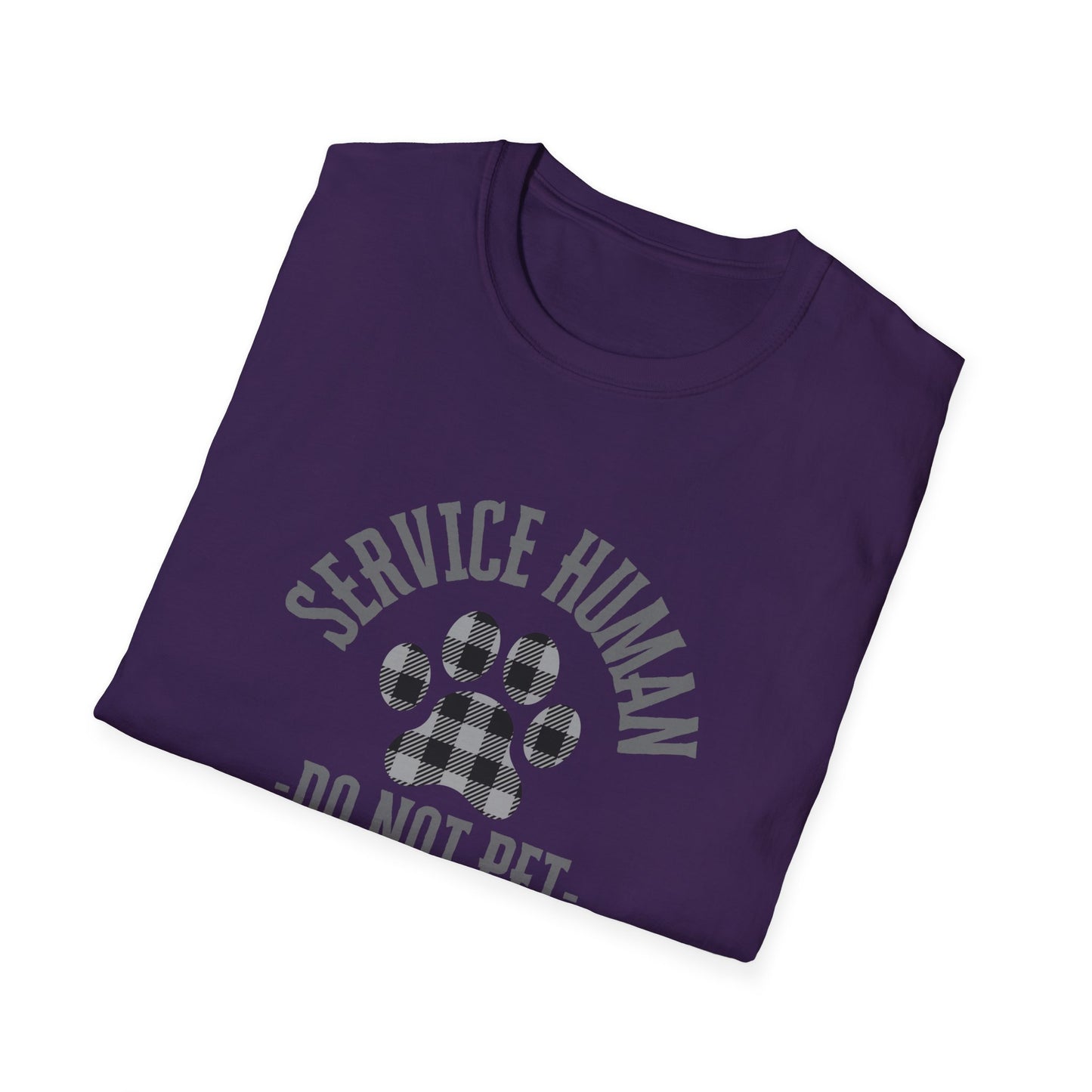Service Human Unisex Softstyle T-Shirt - Do Not Pet - Comfortable Pet Responsibility Tee