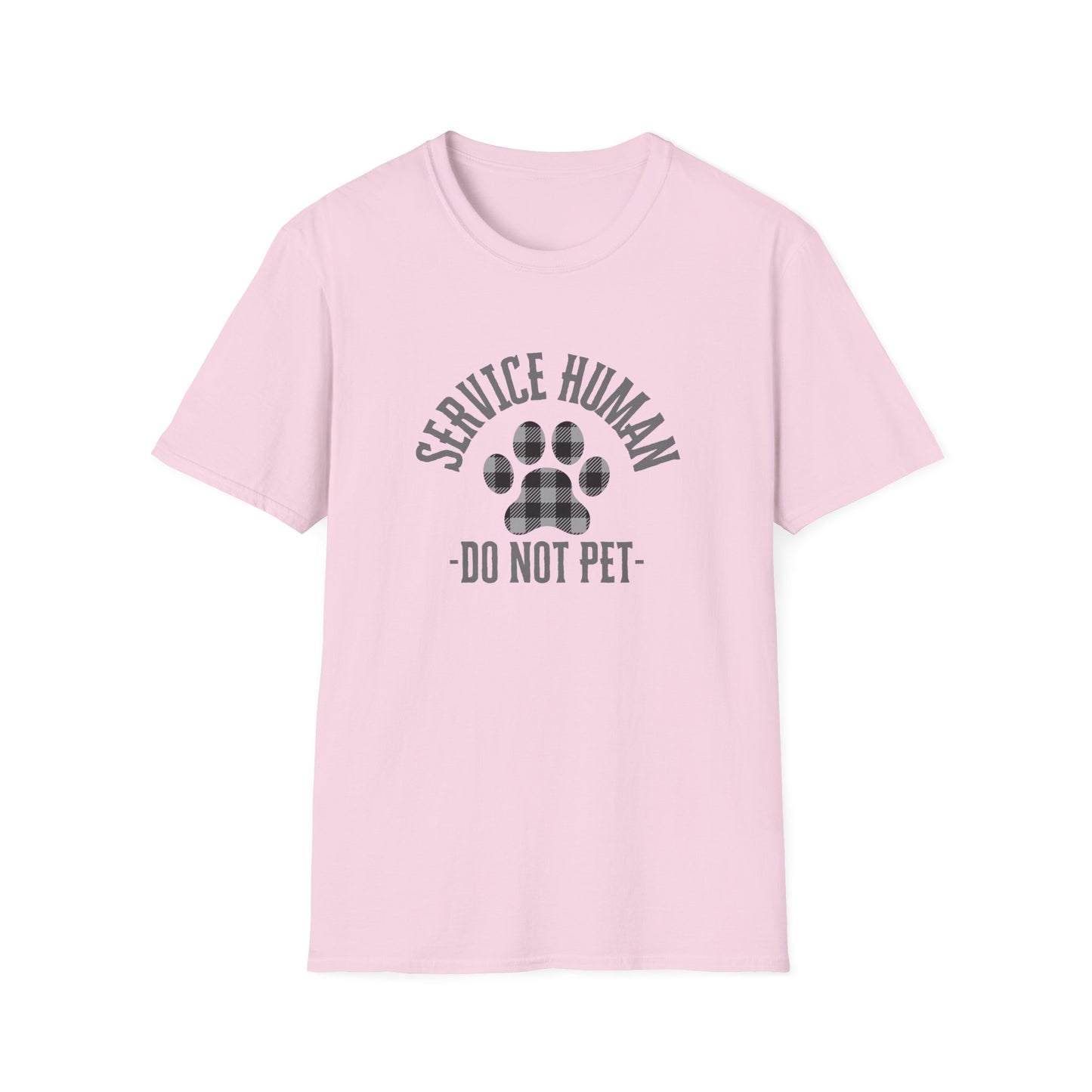 Service Human Unisex Softstyle T-Shirt - Do Not Pet - Comfortable Pet Responsibility Tee