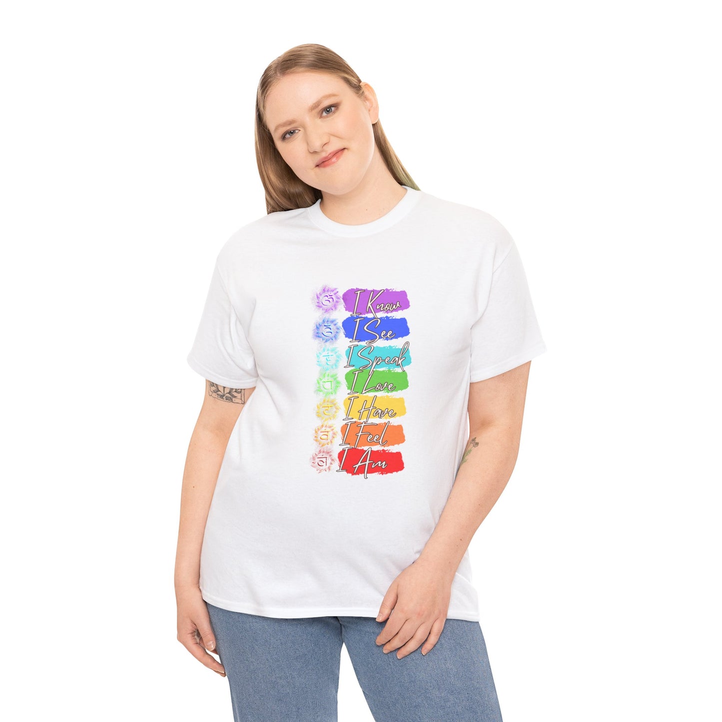 Unisex Heavy Cotton Tee- 7 chakra