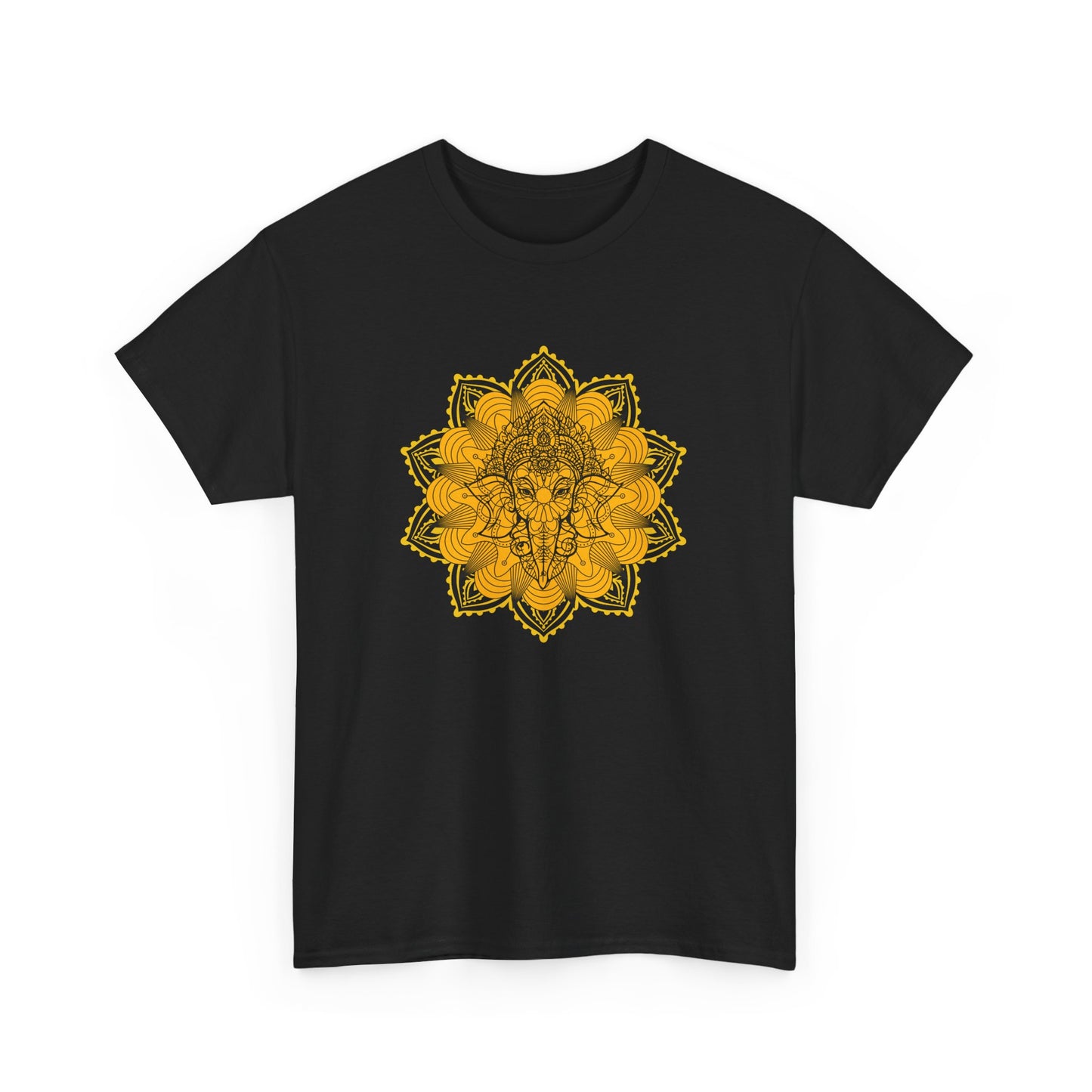 Unisex Heavy Cotton Tee-Ganesha Mandala