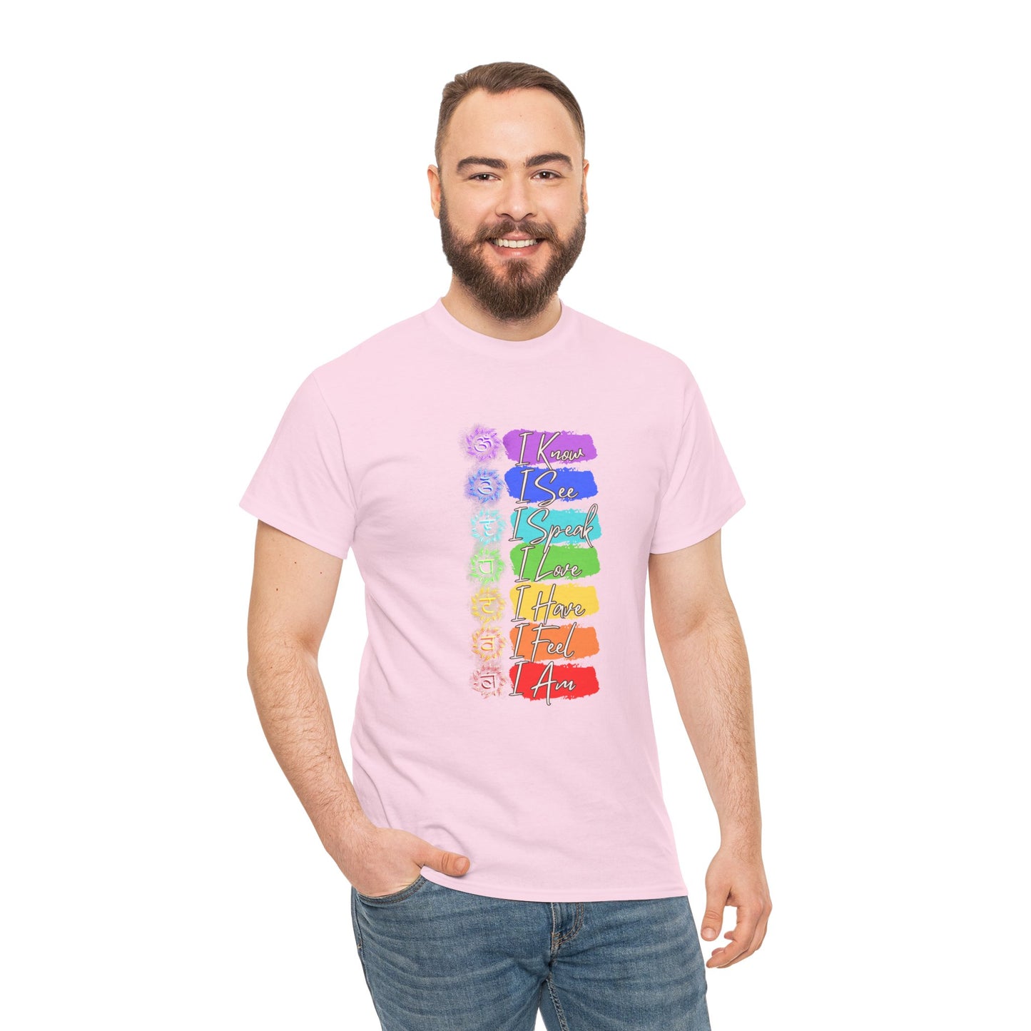 Unisex Heavy Cotton Tee- 7 chakra