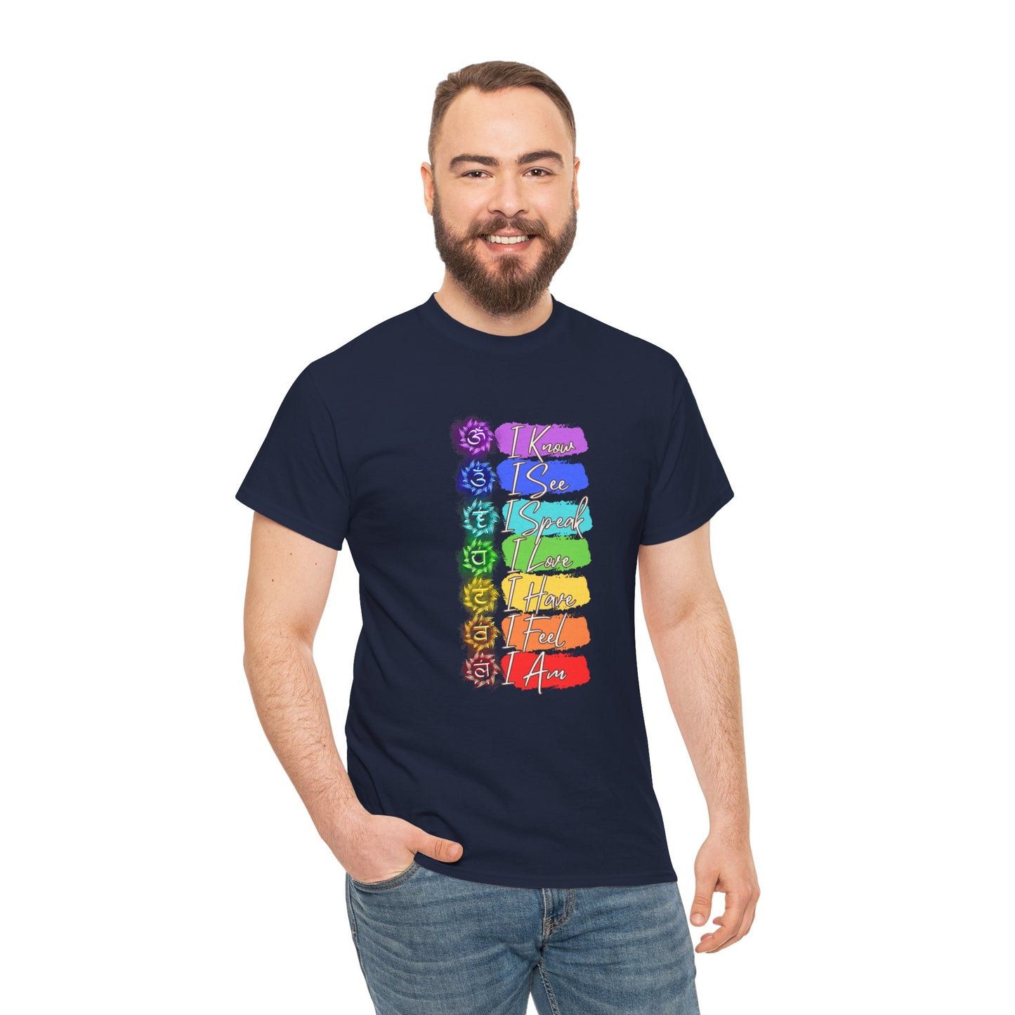Unisex Heavy Cotton Tee- 7 chakra