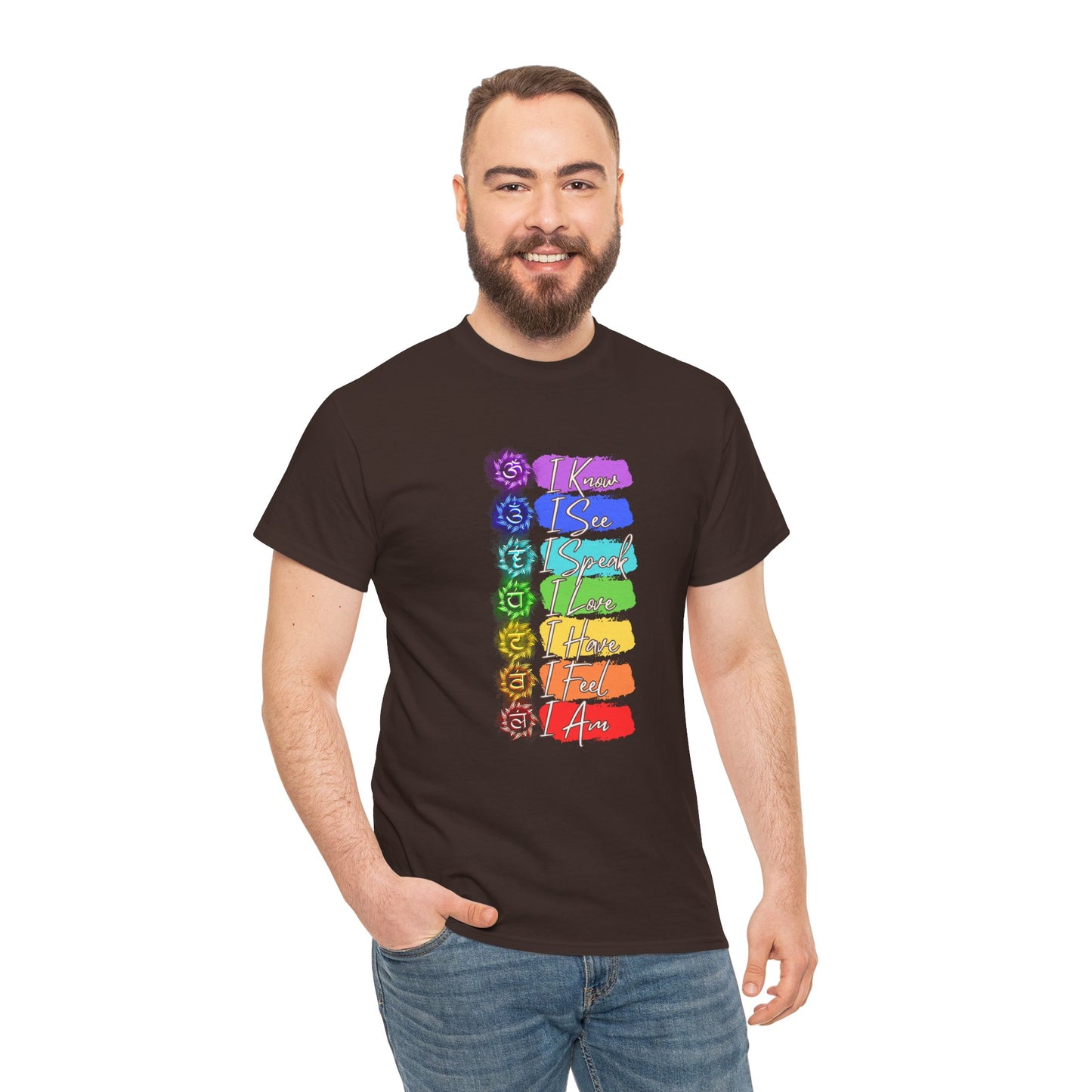 Unisex Heavy Cotton Tee- 7 chakra