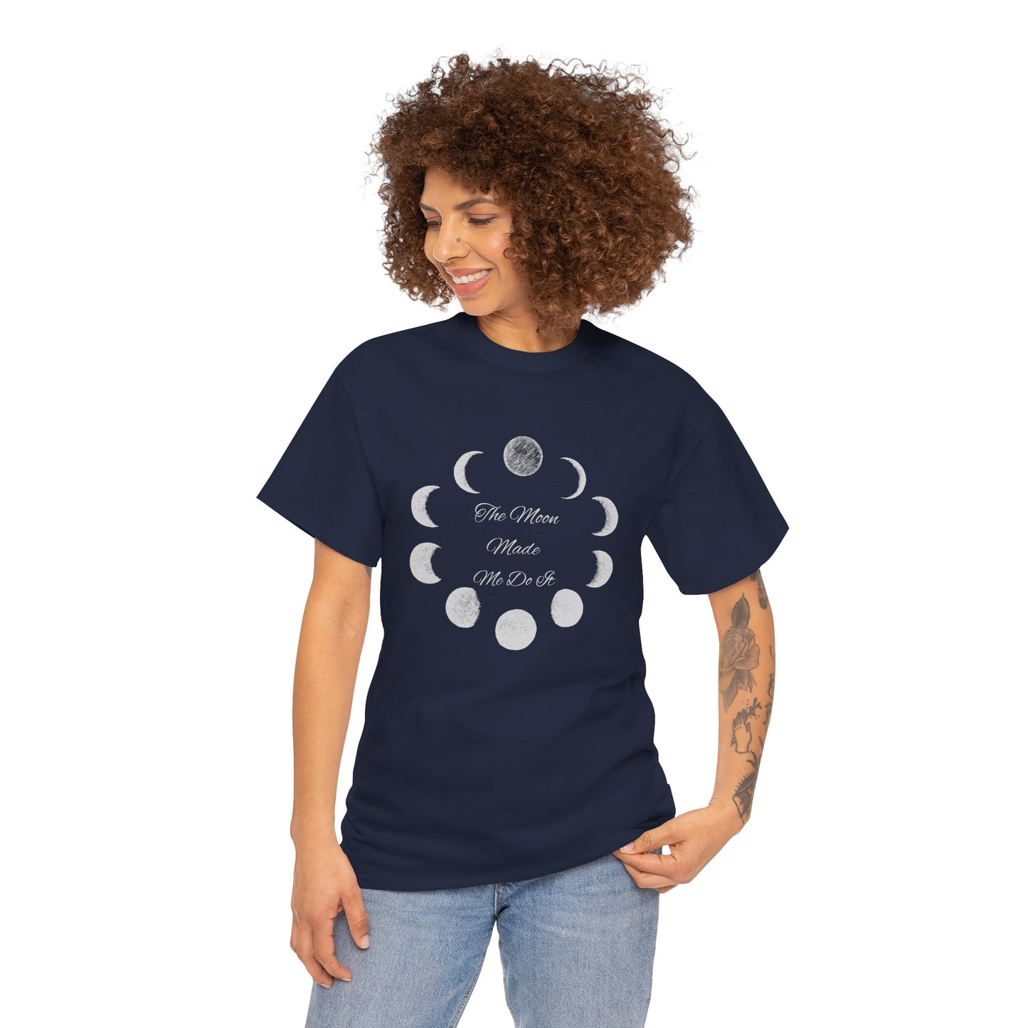 Unisex Heavy Cotton Tee-The Moon Made Me Do It