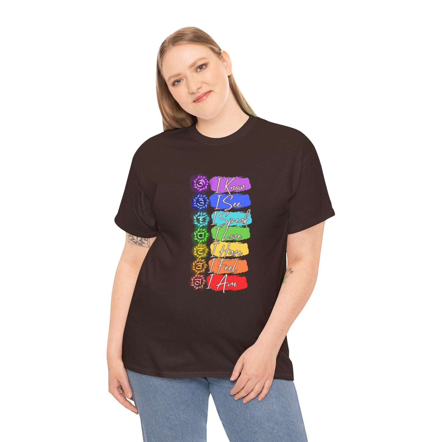 Unisex Heavy Cotton Tee- 7 chakra
