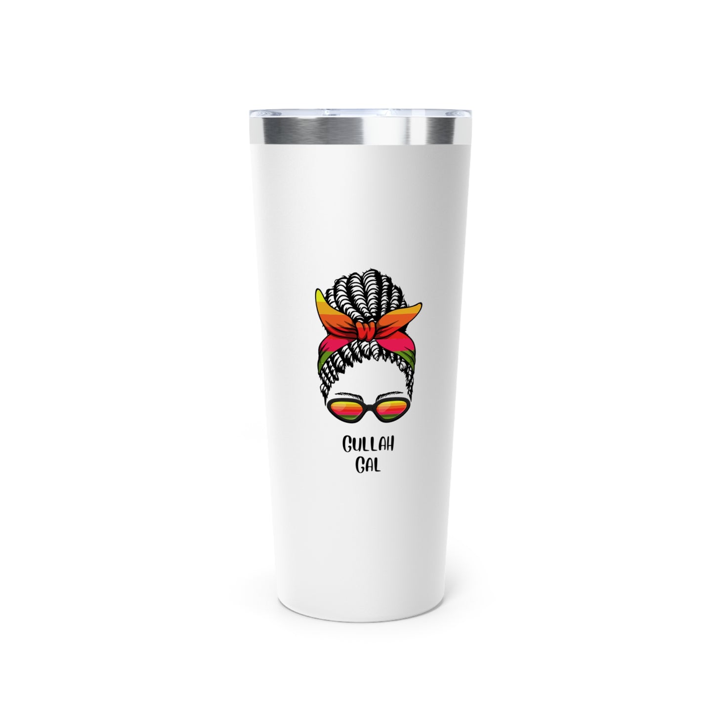 Copper Vacuum Insulated Gullah Gal Tumbler, 22oz - Cute Animal Design, Perfect for Outdoors, Travel Mug, Coffee Cup