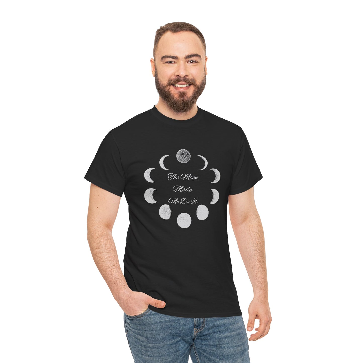 Unisex Heavy Cotton Tee-The Moon Made Me Do It