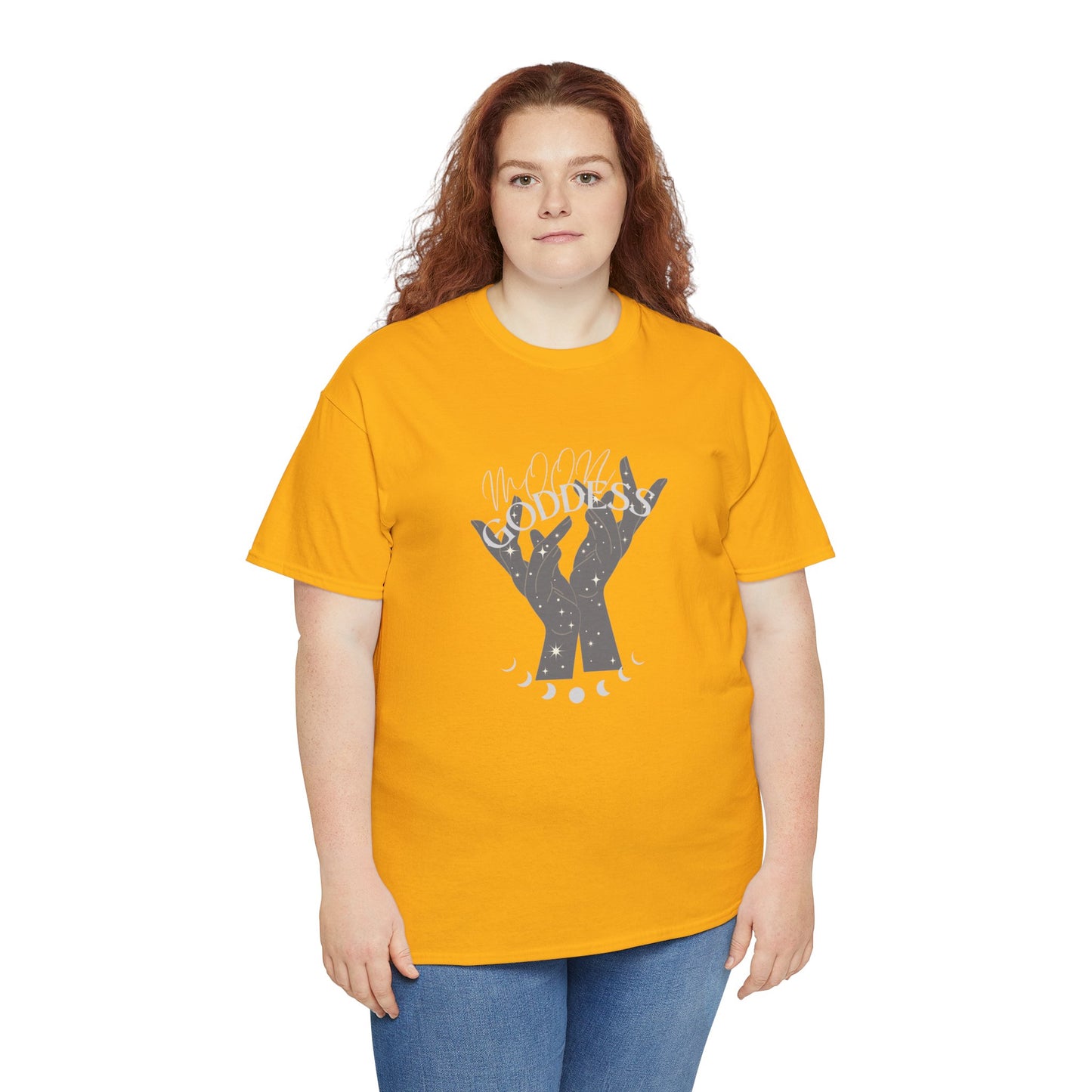 Unisex Heavy Cotton Tee-Moon Goddess 2