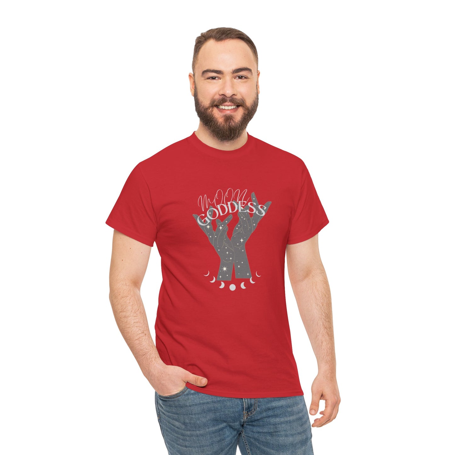 Unisex Heavy Cotton Tee-Moon Goddess 2