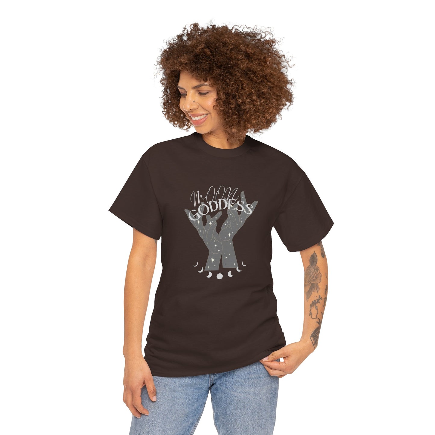 Unisex Heavy Cotton Tee-Moon Goddess 2