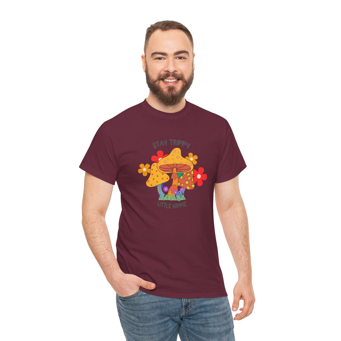 Unisex Heavy Cotton Tee-Trippy Hippie