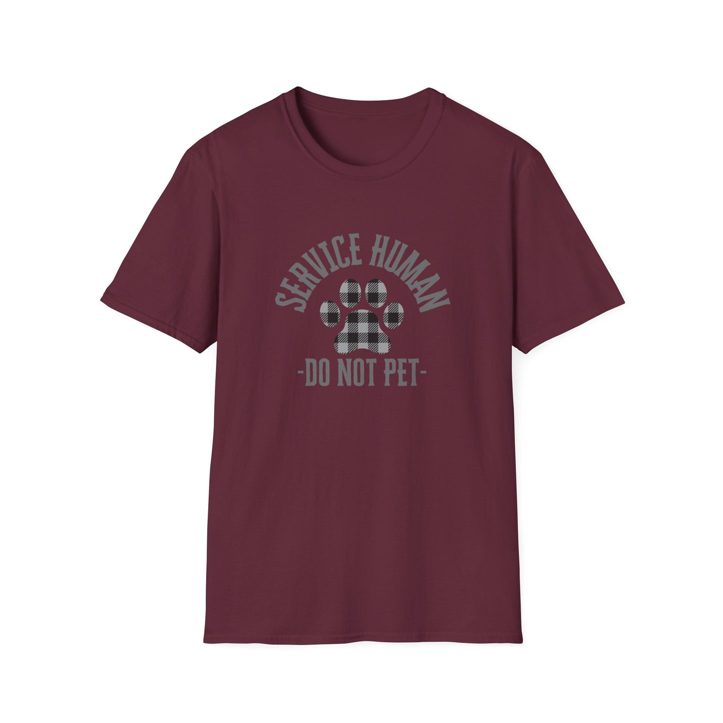 Service Human Unisex Softstyle T-Shirt - Do Not Pet - Comfortable Pet Responsibility Tee