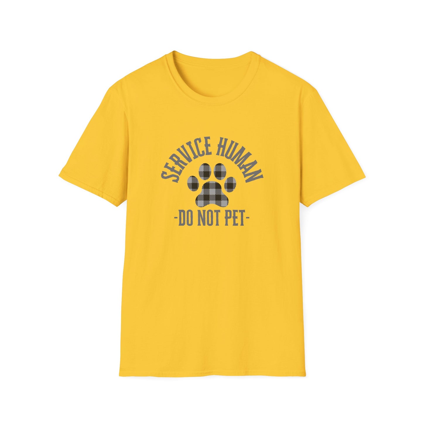 Service Human Unisex Softstyle T-Shirt - Do Not Pet - Comfortable Pet Responsibility Tee