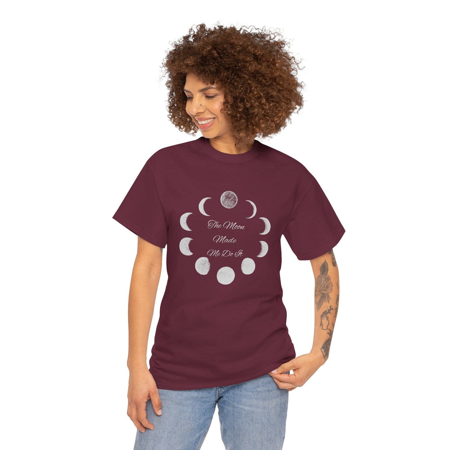Unisex Heavy Cotton Tee-The Moon Made Me Do It