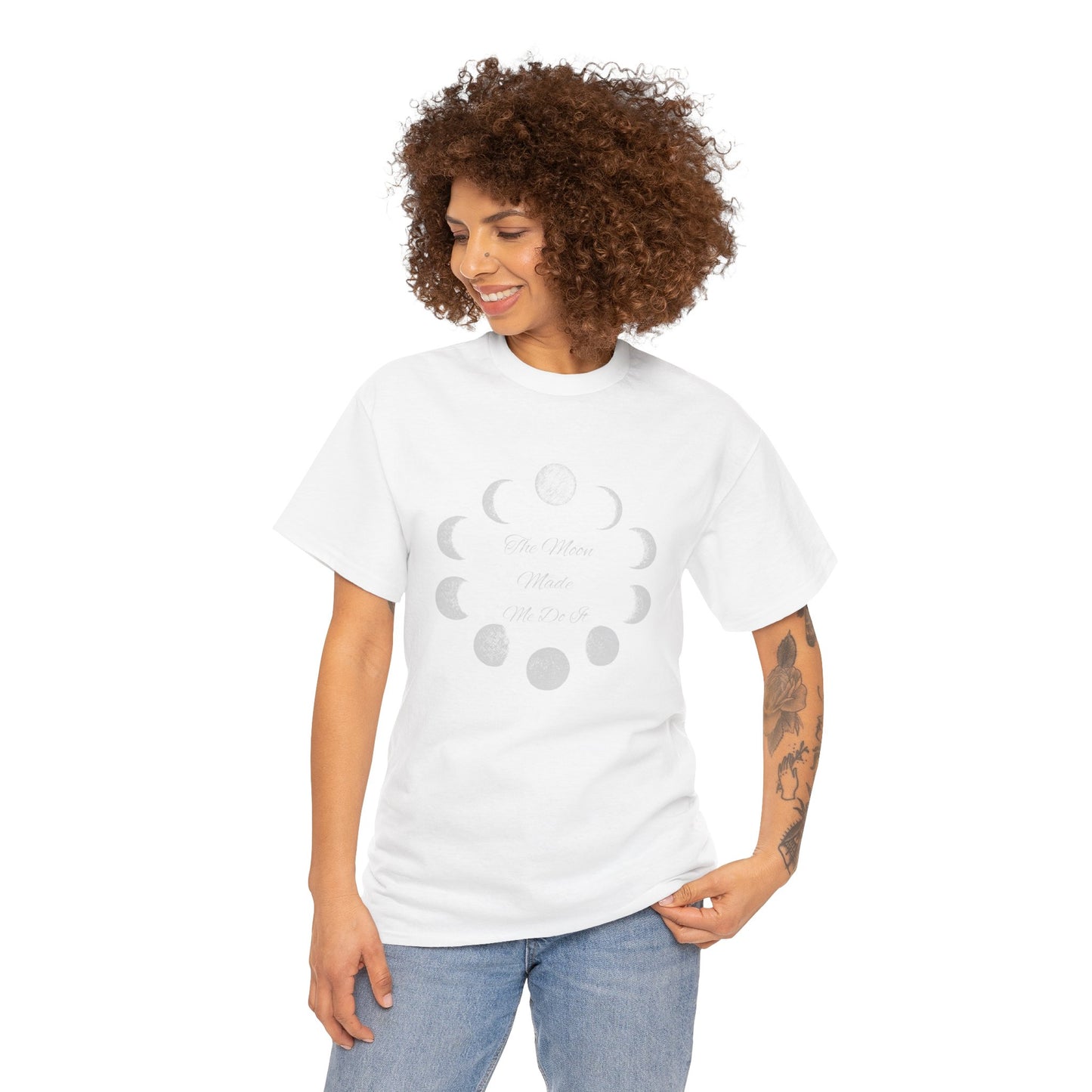 Unisex Heavy Cotton Tee-The Moon Made Me Do It