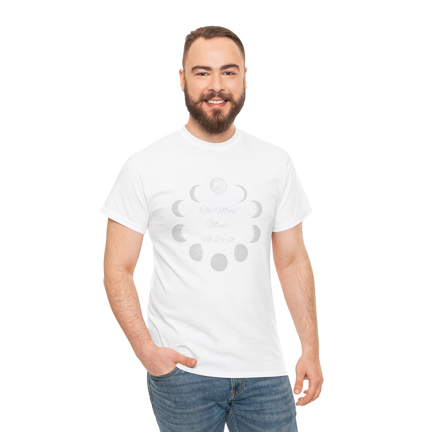Unisex Heavy Cotton Tee-The Moon Made Me Do It