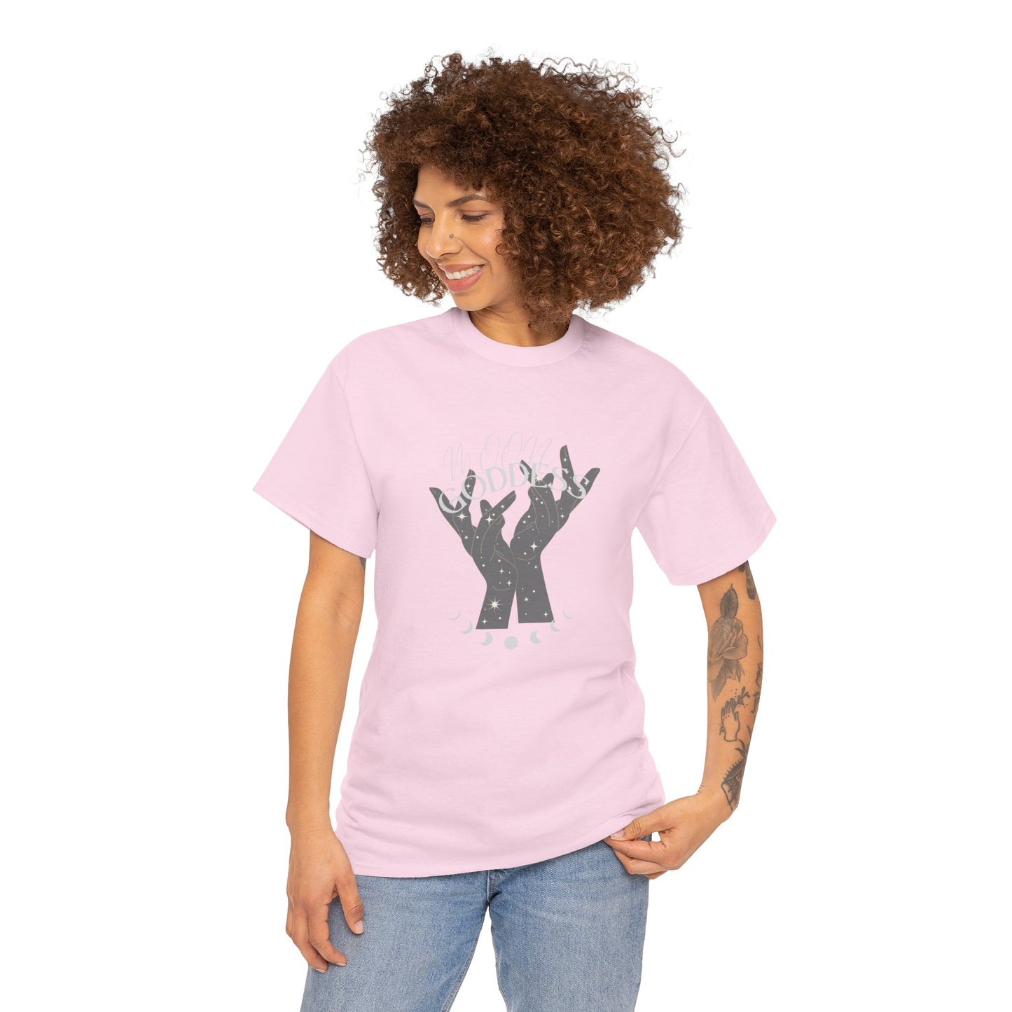 Unisex Heavy Cotton Tee-Moon Goddess 2