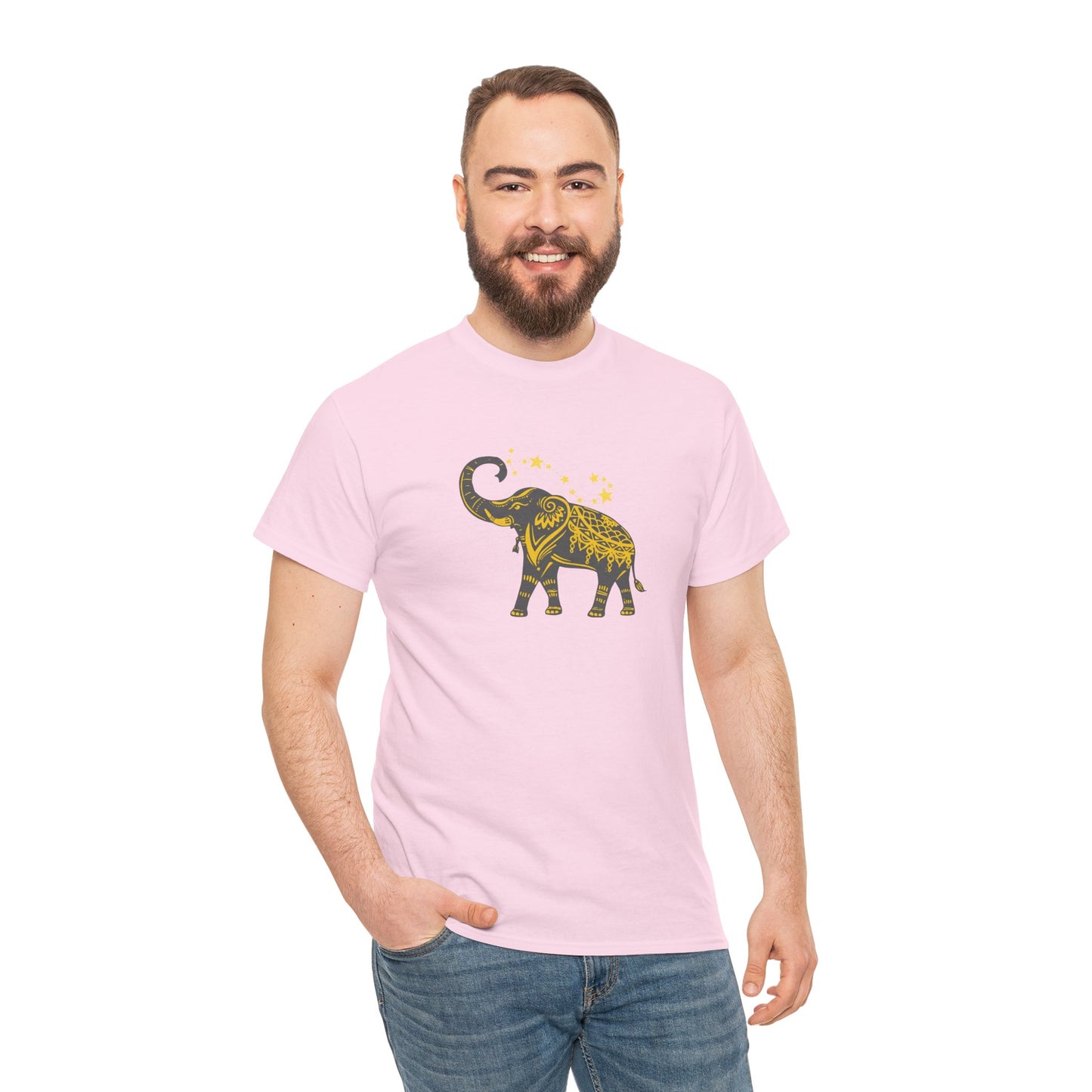Unisex Heavy Cotton Tee-Lucky Trunk Up