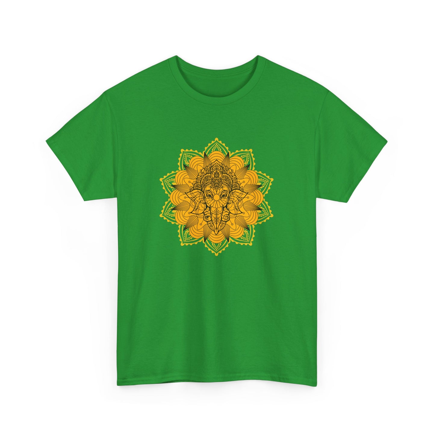 Unisex Heavy Cotton Tee-Ganesha Mandala