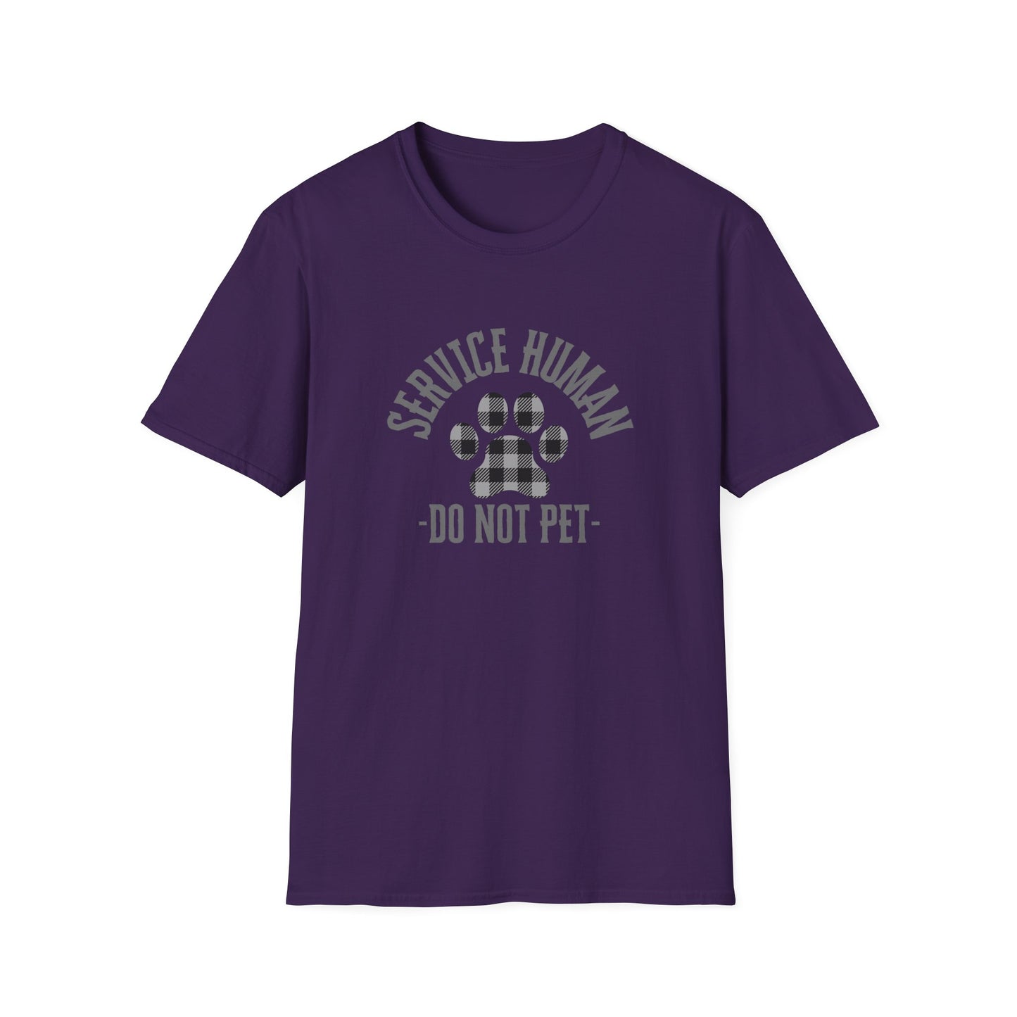 Service Human Unisex Softstyle T-Shirt - Do Not Pet - Comfortable Pet Responsibility Tee