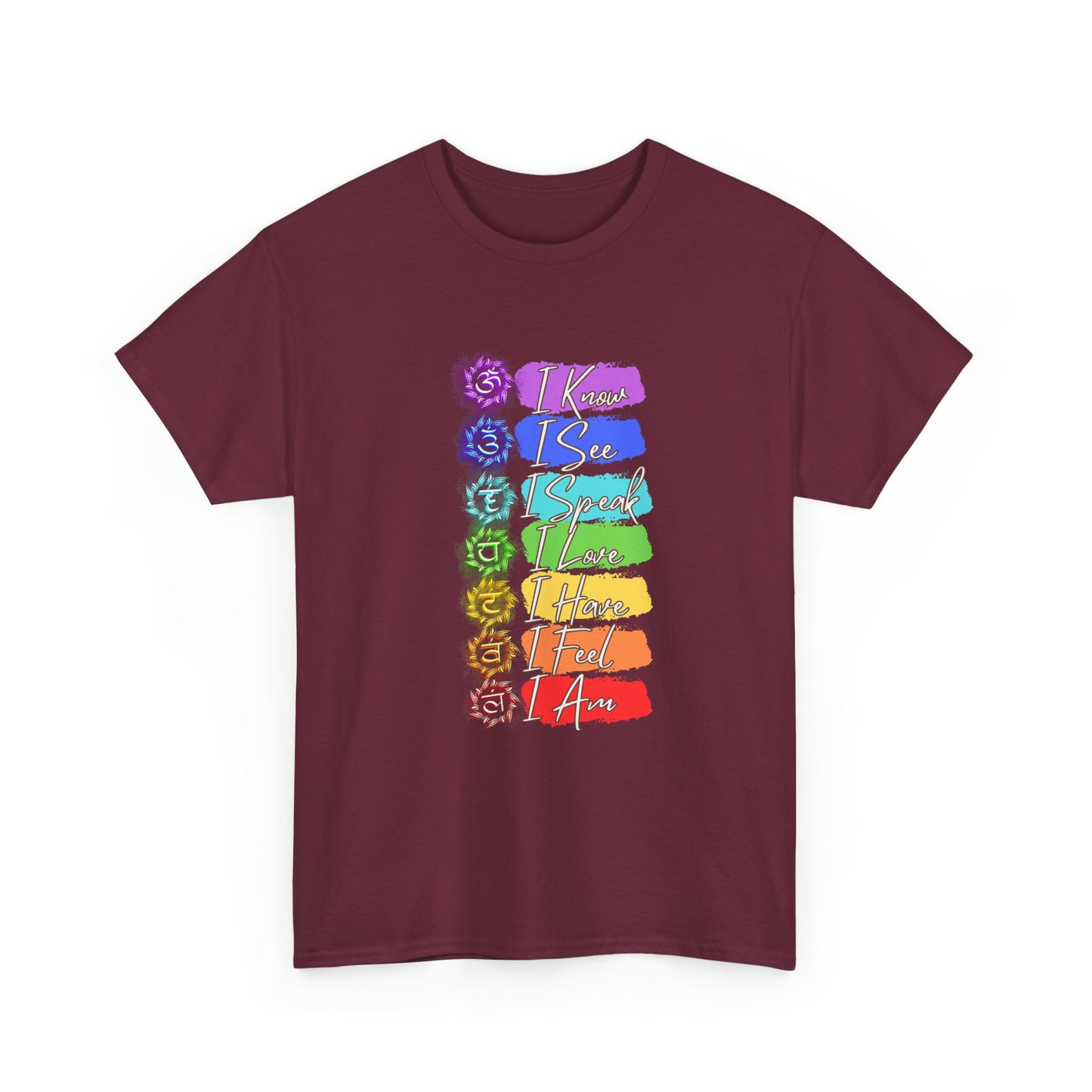 Unisex Heavy Cotton Tee- 7 chakra