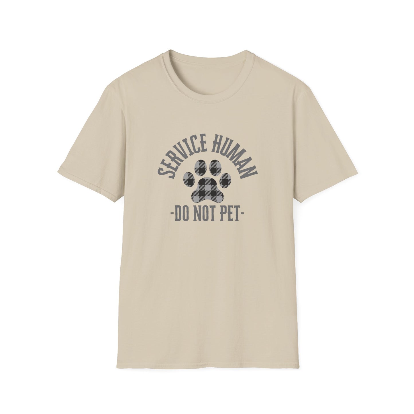 Service Human Unisex Softstyle T-Shirt - Do Not Pet - Comfortable Pet Responsibility Tee