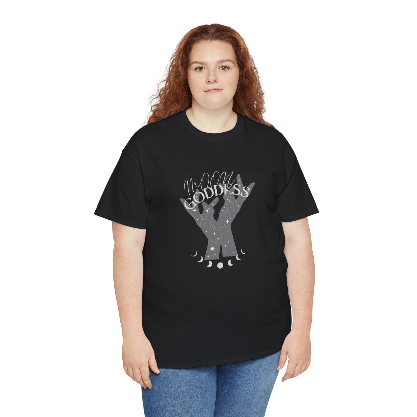 Unisex Heavy Cotton Tee-Moon Goddess 2